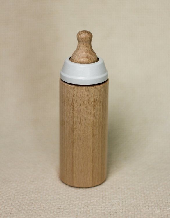 Wooden bottle for Miniland doll