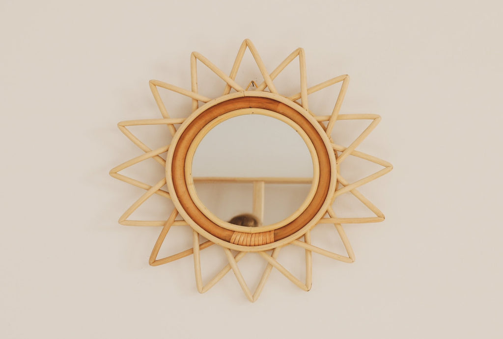 Zen rattan mirror